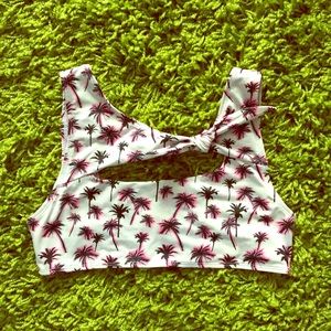 💝 FREE 💝 ASOS Pink Gray Miami Cutout Bikini US 4